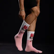 Meia Divertida de Personagem Cano Alto Unissex Estampas Exclusivas Algodão Confortável Envio Imediato Geek/ Nerd/ Gamer