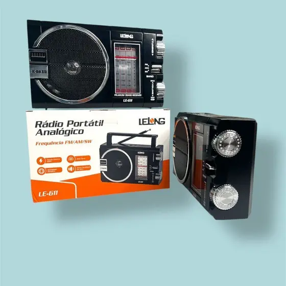 Rádio Portátil Analogico Fm/am/sw Alta Qualidade I Compacto Potente LE-611