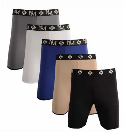 Kit com 6 Boxer Ciclista Anti Atrito Perna Alongada