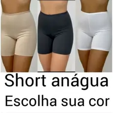 Kit de 3 short anágua Meia perna Liso Conforto Segunda Pele