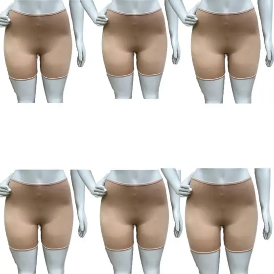 Kit 6 Shorts segunda pele Anágua na cor Nude . Conforto e qualidade andam juntos.