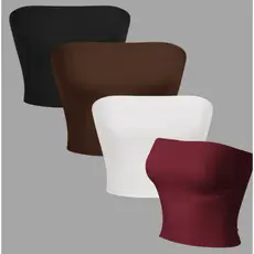 Top Tube Cropedd Tomara que Caia Sem Bojo Toper Faixa Forrado em Poliéster Cores Variadas.