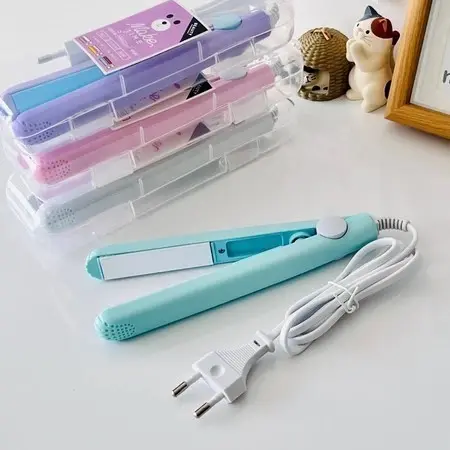 Mini Chapinha Prancha De Cabelo Pequena Portátil Chapinha Profissional Com Case Transporte Bivolt