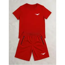 KIT Infantil Camiseta e Bermuda Elastano E Juvenil Masculino Com Elástico e BOLSOS  04 á 16