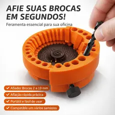 Gabarito Afiador de Broca Lixadeira Esmerilhadeira Para Bits De 2 A 13 mm