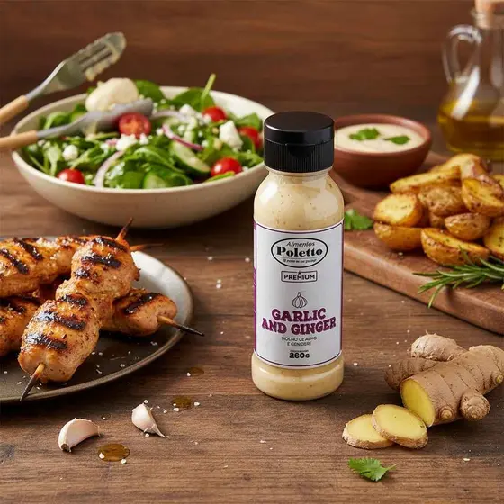 Molho de alho e gengibre - Garlic and Ginger Poletto Gourmet 260g