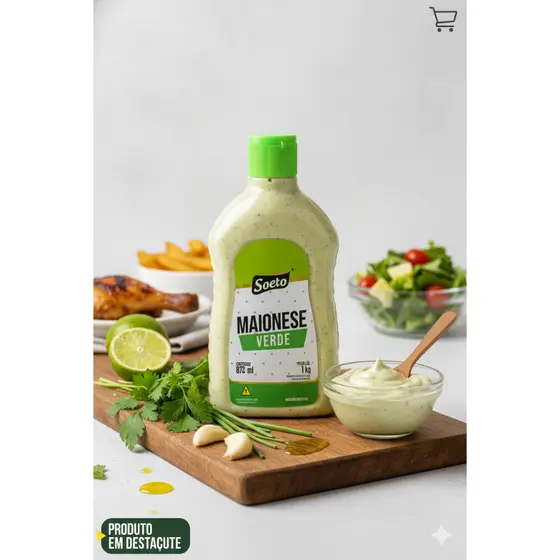 Maionese Verde 1Kg Soeto O melhor das hamburguerias em casa