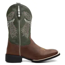 Bota Texana Sorraia Verde Militar Premium - 100% COURO 7MBOOTS