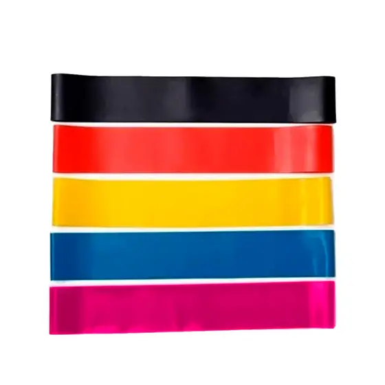 KIT 5 FAIXA ELÁSTICA SUPER MINI BAND PARA TREINO EXERCÍCIOS FUNCIONAL AEROBICO