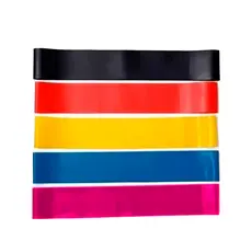 KIT 5 FAIXA ELÁSTICA SUPER MINI BAND PARA TREINO EXERCÍCIOS FUNCIONAL AEROBICO