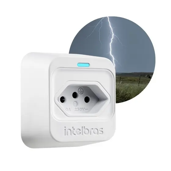 Anti Surto Tomada De Proteção Elétrica Contra Curto Circuito Bivolt Intelbras 10A EPS301