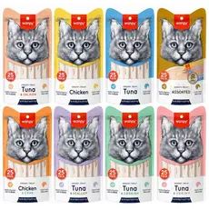 Wanpy Truly Creamy Petisco Cremoso Para Gatos Diversos Sabores Com 25 e 50 unidades