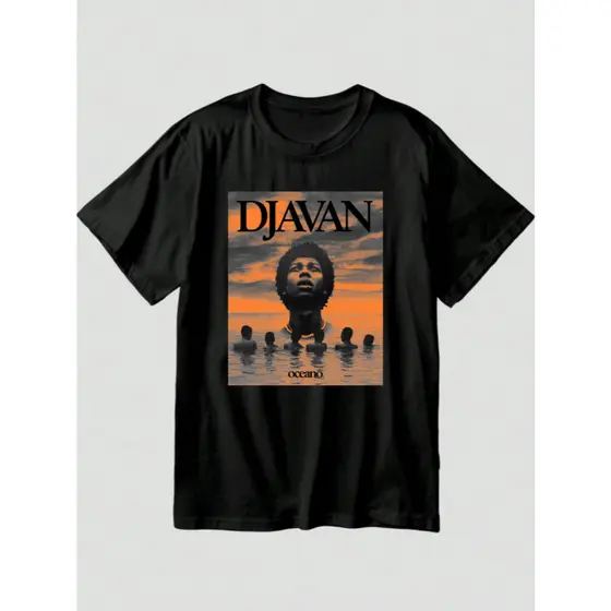 Camiseta Djavan Exclusiva Camisa Musica Cantor Gola Redonda Unissex Feminino Masculino Algodão