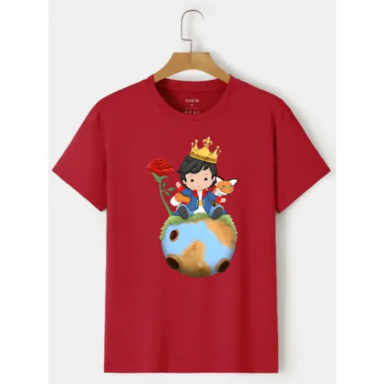 Camiseta O Pequeno Príncipe Infantil do 04 ao 16 Colorida Desenho Animado Game Game Jogos Camisa algodão Unissex 01