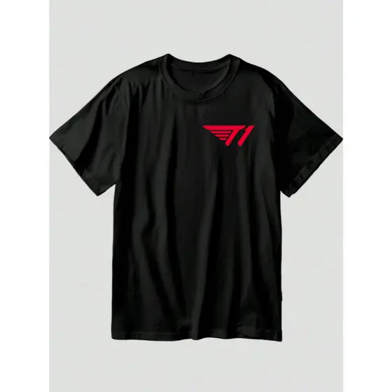Camiseta T1 Team One Faker League Camisa  Game Jogo Online RPG Coloridas Masculina Feminina Algodão Confort Unissex
