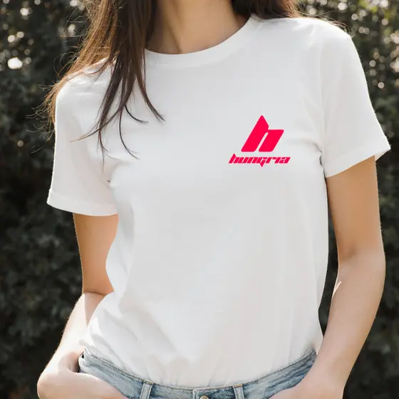 Camiseta Hungria Rosa Camisa Musica Hip-Hop Gola Redonda Unissex Feminino Masculino Algodão