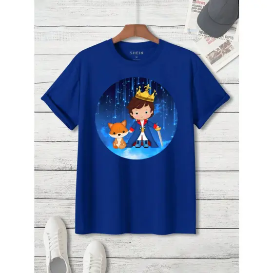 Camiseta O Pequeno Príncipe Infantil do 04 ao 16 Colorida Desenho Animado Game Game Jogos Camisa algodão Unissex