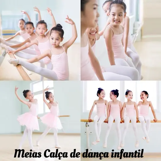 Kit 1 - 3 Meia Calça Infantil Para Dança Ballet Moderna Macia Tecido Confortavel Inverno