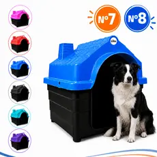 Casa Para Cachorro Grande Porte N7/N8 Plástica Kit Com Colchonete Cama Para Cães Até 20kg