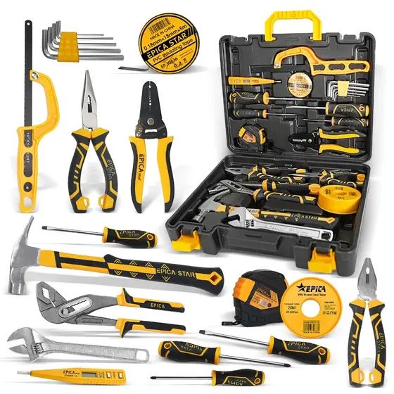 Conjunto de Ferramentas 21 Peças Kit Multiuso para Reparos Domésticos Carpintaria e DIY