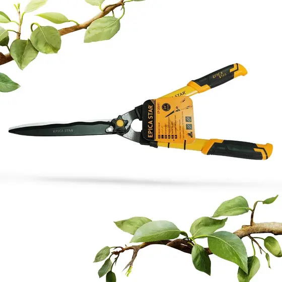 Tesoura de Poda Profissional EPICA STAR 12" - Para Jardim, Flores e Arbustos - Lâmina de Aço Carbonzo e Cabo Antiderrapa