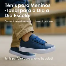 Tênis Infantil Masculino Menino Confortável Colegial Escolar Casual