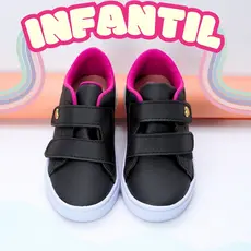 Tênis Infantil Feminino Escolar com Velcro Confortável do 25 ao 36 Envio Grátis