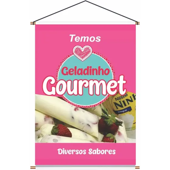 Banner Arte Pronta -  Geladinho Gourmet