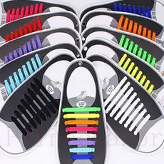 [Princesa] 16pçs/Lote Cadarço Elástico De Silicone Para Sapatos Especiais Cadarços De Sapato Sem Gravata Homens Mulheres