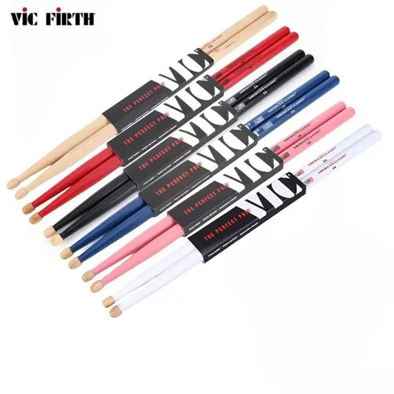 Vic Firth 5A/7A Baqueta Profissional Instrumento de Madeira Baqueta Acessórios Baqueta Par