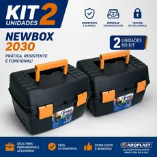 kit 2 Maleta plástica para serra mármore e ferramentas 14" - NEW BOX 2030 - Arqplast