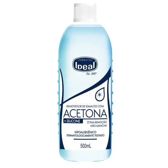 Removedor De Esmaltes Com Acetona + Silicone Ideal 500ml