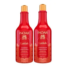 KIT SHAMP. E COND. INOAR LATIFAH ÁRABE 500ML ARGAN E MIRRA COM BRILHO INTENSO E NUTRIÇÃO ORIENTAL