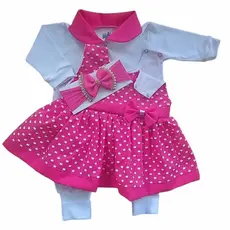 Kit Para Bebê  Vestido com macacão, Vestido Menina, Vestido Pompom Infantil