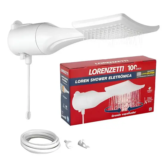 Ducha Chuveiro Lorenzetti Loren Shower Ultra Eletrônico 127v e 220v / 5500w e 7500w