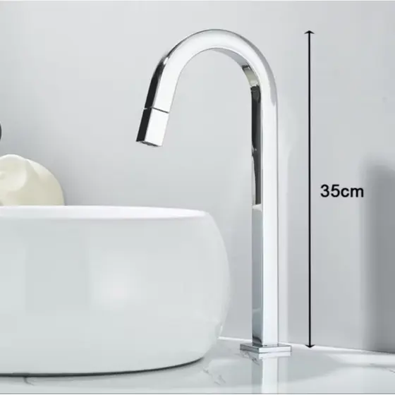 Torneira Banheiro Cromado Lavabo Torneira Banheiro Bancada Água Fria 15088