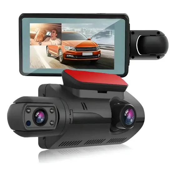 Câmera Veicular BlackBox DVR A68 Full HD Dual Lens e Visão Noturna