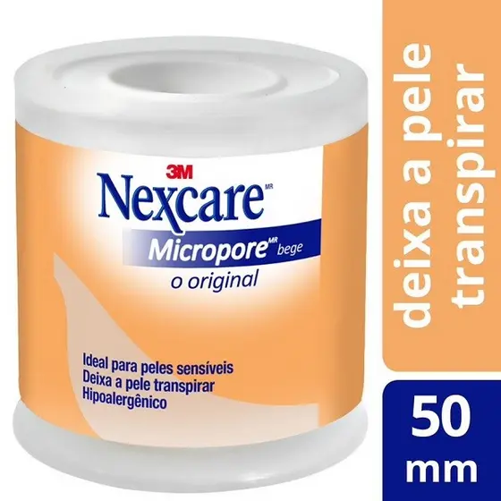 Fita Micropore Nexcare Bege 50MM X 4,5M 3M