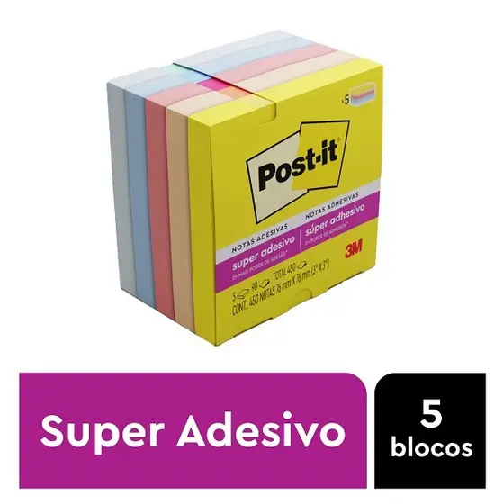 POST-IT Alegria 76MM X 76MM 5 Blocos