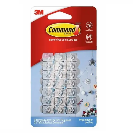 Organizador de Fios Pequenos Command 20 Unidades 3M