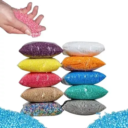 Pacote 500Ml Isopor (perola) bolinha Slime Puff Artesanato Cor a Escolher