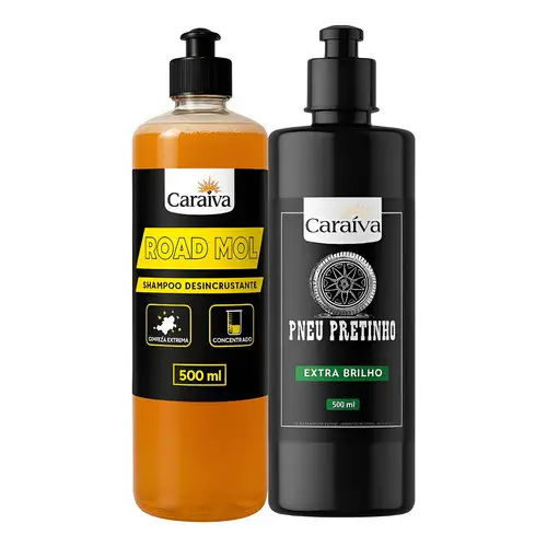 Kit Shampoo Mol Limpeza Pesada Pneu Pretinho Automotivo