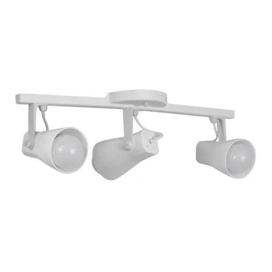 Luminaria de Teto Alpha Spot Trilho Triplo 3 Sobrepor Direcionável E-27 Branco