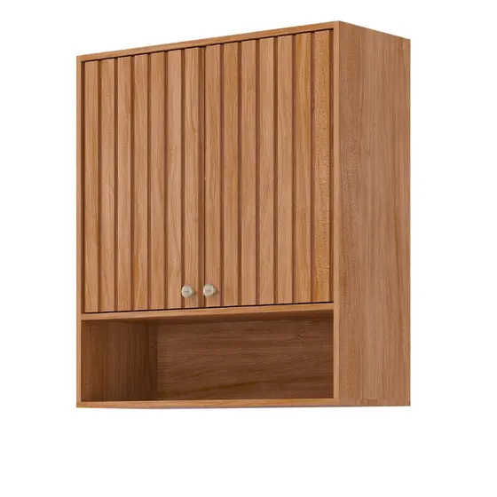 Armário Aéreo Ripado 2 Portas 80cm em MDF Divina MGM
