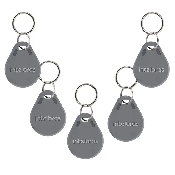 kit 5 Chaveiro Proximidade Condominio Tag Intelbras Porteiro rfid 13,56mhz **CONFIMAR COMPATIBILIDADE**