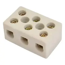 Conector de Porcelana 3 Polos 16mm 68A 600V para Chuveiro Torneira Elétrica Resistência 🚿