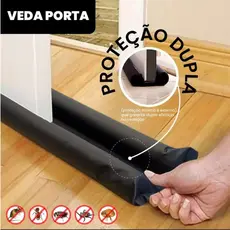 Veda Porta Impermeável Rolinho Proteção Dupla Protetor 80cm 90cm Ajustável
