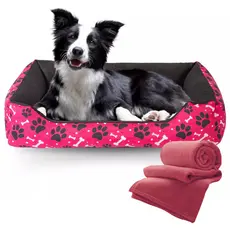 Kit Cama Pet + Cobertor Caminha Grande GG Cachorro Gato Confortável