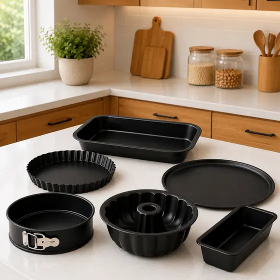Kit 2, 4 ou 6 Unidades de Formas em Aço Carbono Pão Bolo Torta Pizza Pudim Assadeira Cozinha