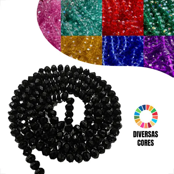 Fio de Cristal Facetado 8mm Vidro Aprox 67 Cristais Por Fio 64 Cores Bijuteria Artesanato Cores